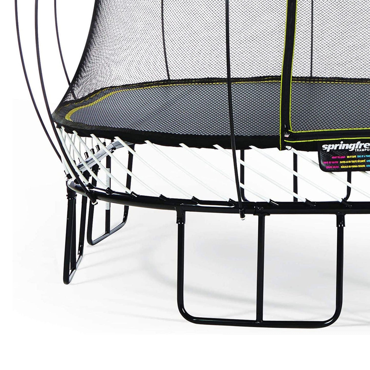 Springfree Outdoor 8 x 13 Ft Trampoline, Enclosure, Hoop Game, and Step Ladder - 215870